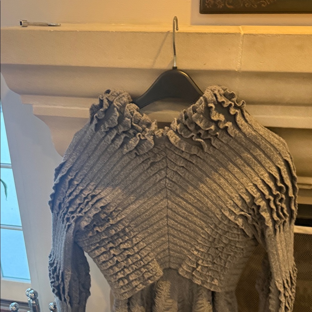 Alaia Gray Ruffled Women's Bolero (S) and Skirt (XS) - Picture 7 of 15